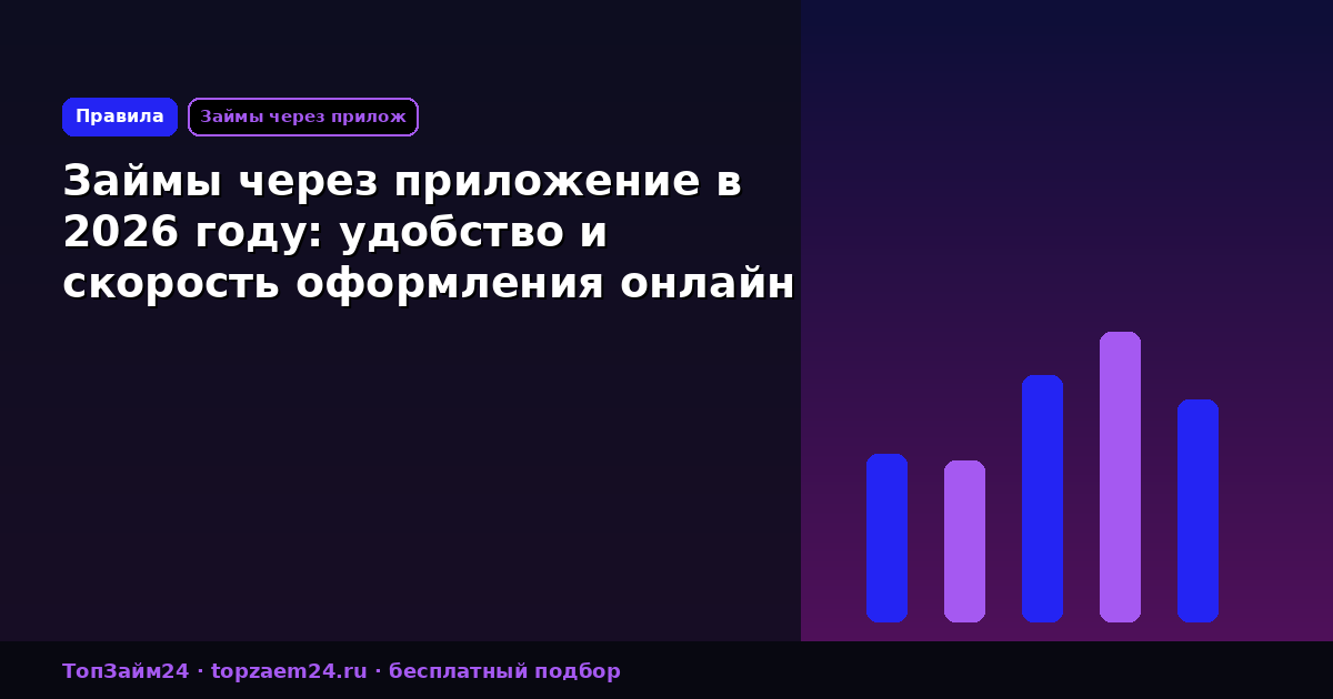 Займы через приложение в 2026 году: удобство и скорость оформления онлайн
