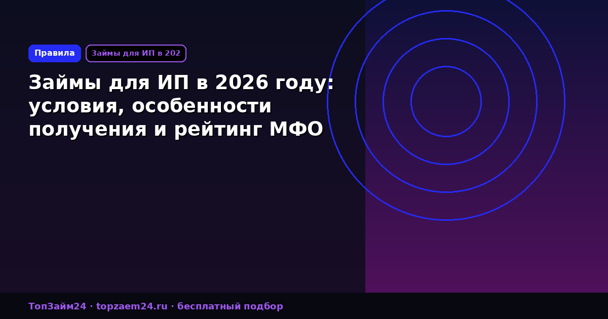Займы для ИП в 2026 году: условия, особенности получения и рейтинг МФО