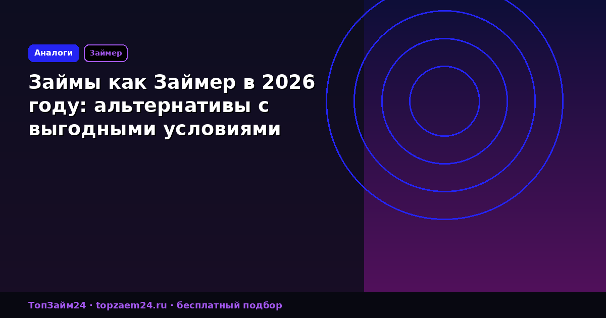 Займы как Займер в 2026 году: альтернативы с выгодными условиями