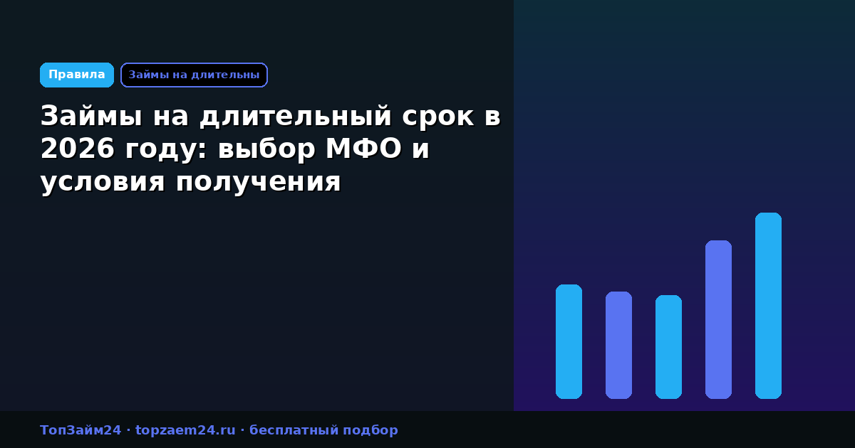Займы на длительный срок в 2026 году: выбор МФО и условия получения