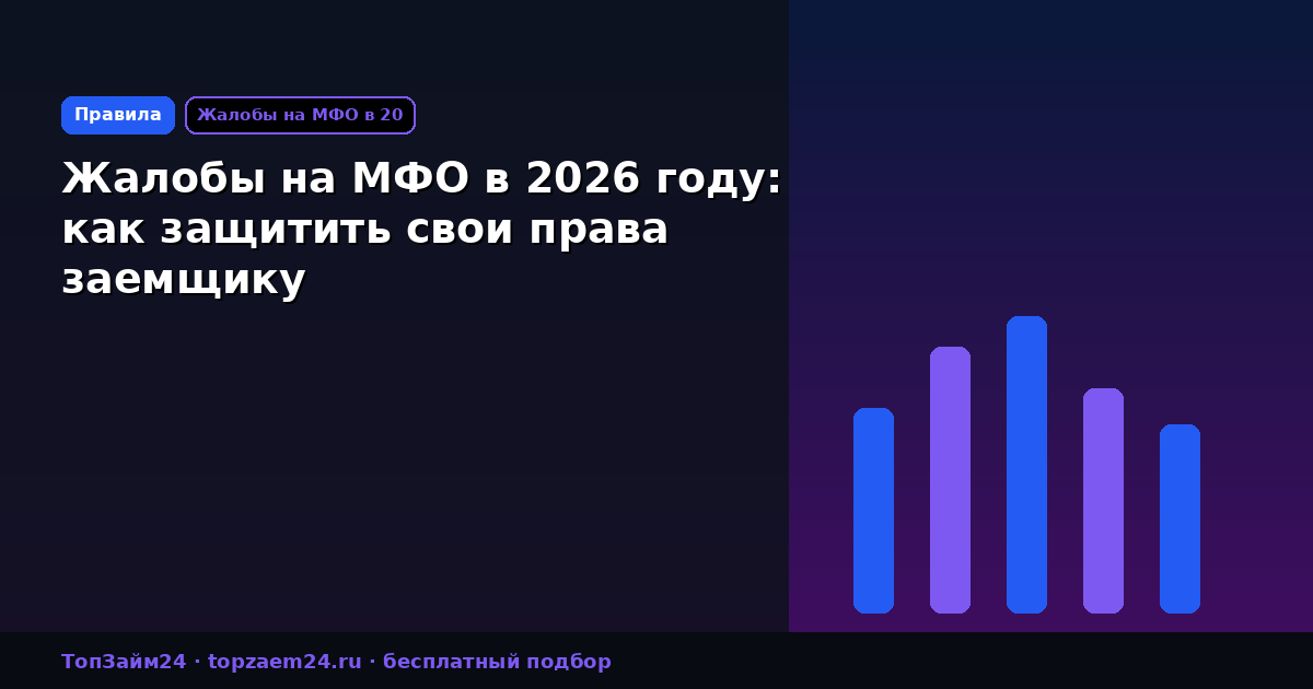 Жалобы на МФО в 2026 году: как защитить свои права заемщику